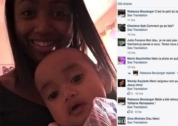 The mother and her baby boy were re-united after the terror attack in Nice.