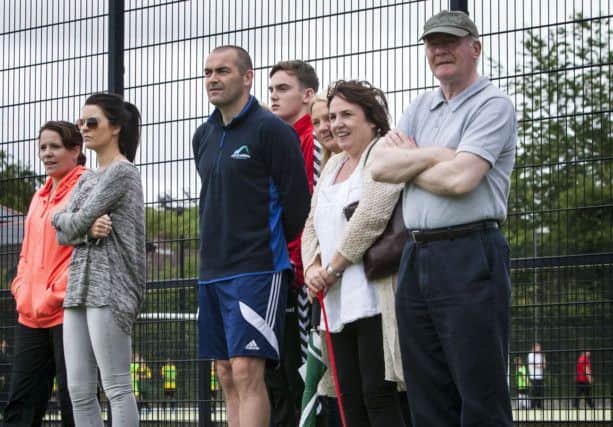 NOTABLE SPECTATOR!. . .  .Deputy First Minister Martin McGuinness was at Wednesday's Hughes Insurance Foyle Cup game at St. Columb's Park where his grandson was playing for local club Oxford United Stars. FC03-M1-05