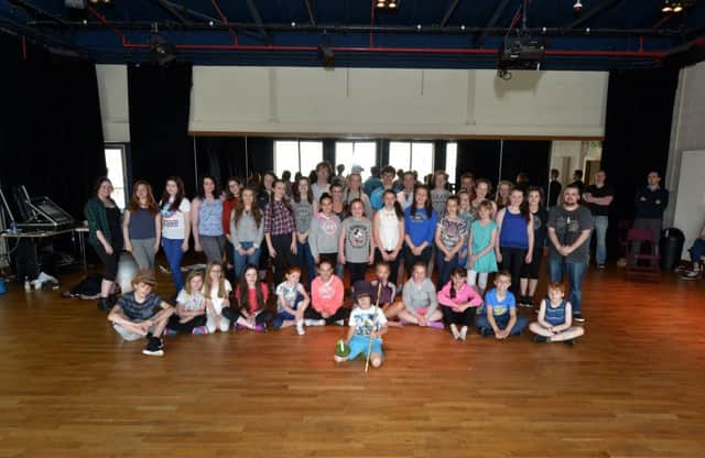 The cast from Oliver the Musical, the show opens in the Millennium Forum on the 28th July. DER29GS043