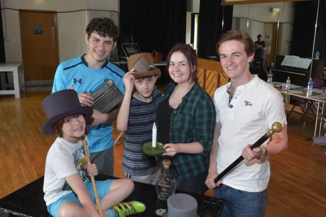 The leading characters in the Oliver the Musical, opening in the Millennium Forum on the 28th July, from left Sioda McKay (Oliver Twist), Lucas Levy (Fagin), Malachy Kitson (The Artful Dodger), Una Morrison (Nancy) and Robert Kelly (Bill Sykes). DER29GS041