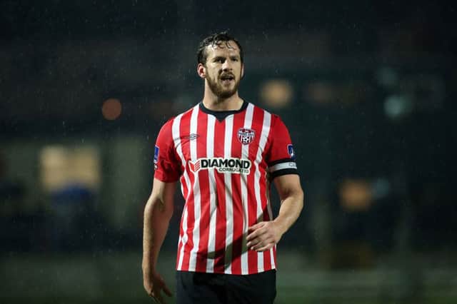 Derry captain Ryan McBride is anxious to return to action after two frustrating weeks in the stands.