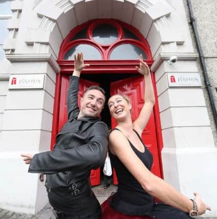 Â©/Lorcan Doherty Photography -  July 25th 2016. 

DANCE STAR VINCENT SIMONE STRICTLY BACKING PLAYHOUSE FOR SUCCESS

Former Strictly Come Dancing star Vincent Simone with ballet teacher Victoria Hill during his visit to the Playhouse Theatre, Derry.


Photo Lorcan Doherty Photography