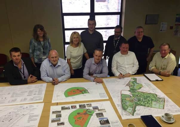 The Ballyarnett Country Park Steering Group with the plans.