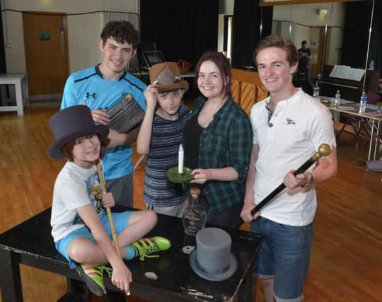 The leading characters in the Oliver the Musical, opening in the Millennium Forum on the 28th July, from left Sioda McKay (Oliver Twist), Lucas Levy (Fagin), Malachy Kitson (The Artful Dodger), Una Morrison (Nancy) and Robert Kelly (Bill Sykes). DER29GS041