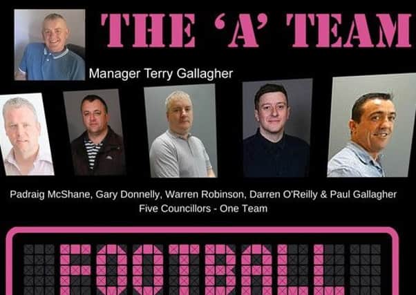 The local Councillors who make up the A-Team: Padraig McShane, Gary Donnelly, Warren Robinson, Darren O'Reilly and Paul Gallagher.