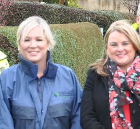 Sinn Fein Councillor Sandra Duffy (right) with Health Minister Michelle O'Neill.