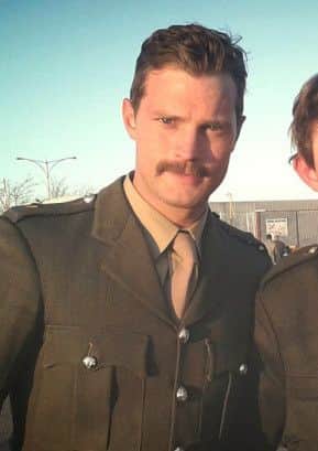 Jamie Dornan pictured on the left who will play Cmdt Pat Quinlan in the story of the Jadotville Siege.