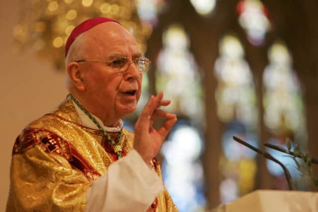 Most Rev. Dr. Edward Daly, retired Bishop of Derry, pictured here as the principal celebrant at his Golden Jubilee Mass in St. Eugene's Cathedral in 2007. (2003C66c)