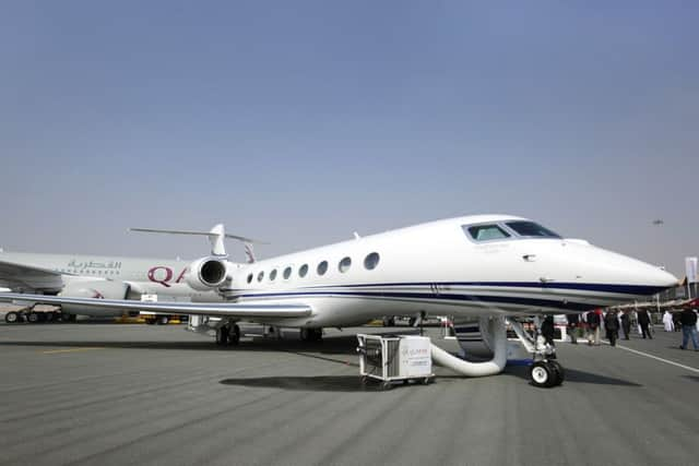 Gulfstream G650 private jet.