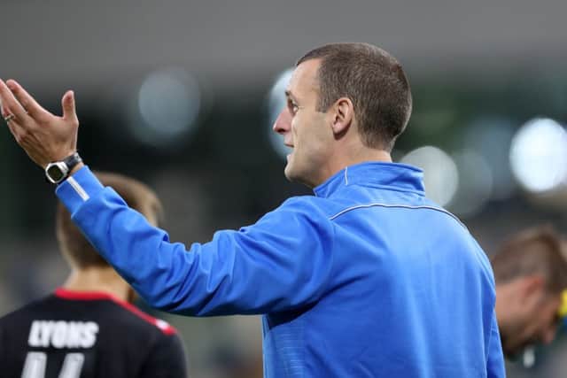 Coleraine manager Oran Kearney was less than happy with Linfield's controversial equaliser during last night's Danske Bank Premiership game against Linfield at the National Stadium at Windsor Park, Belfast.