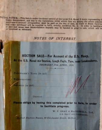 An auction book from the base.