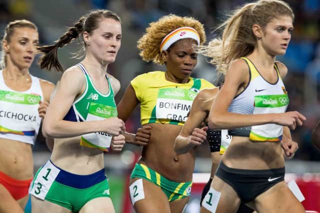 Women's 1500 M Heat 1Ireland's Ciara Mageean on her way to finishing second and qualifying for a semi-final