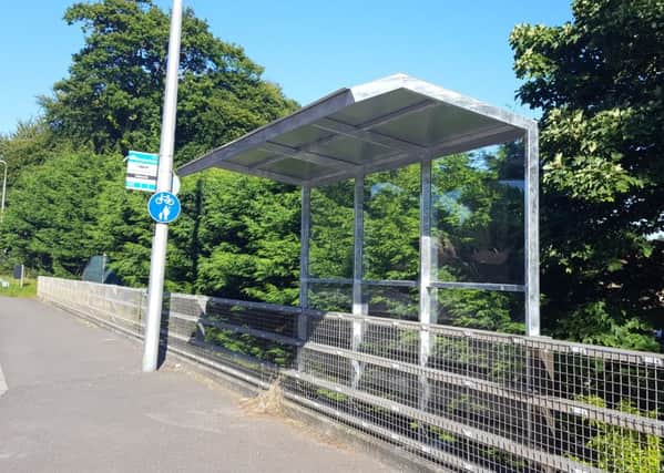 One of the new bus shelters