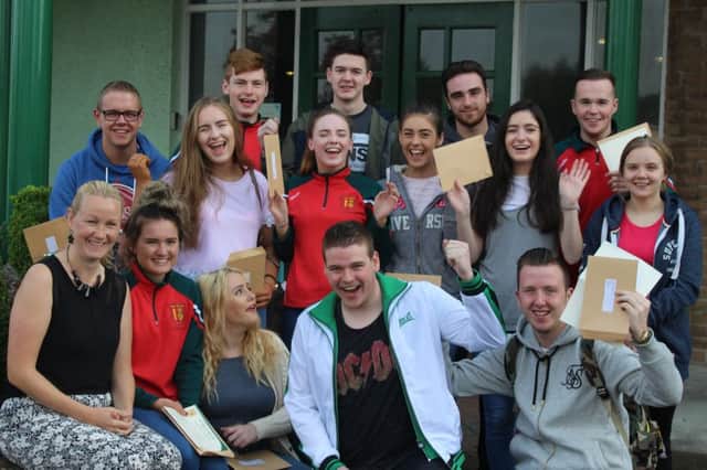 St. Mary's, Limavady students celebrate their results.