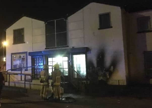 Dove House community centre was attacked with petrol bombs on Thursday night.
