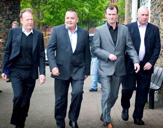 The 'Derry 4' are, from left, Stephen Crumlish, Gerry Kelly, Gerry McGowan and Michael Toner.