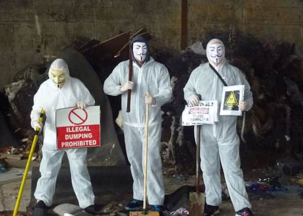 'Anonymous North West' pictured in Derry at the weekend.