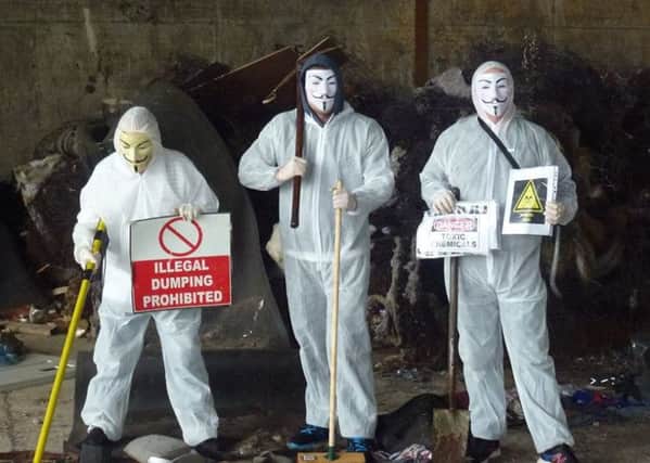 'Anonymous North West' pictured in Derry at the weekend.