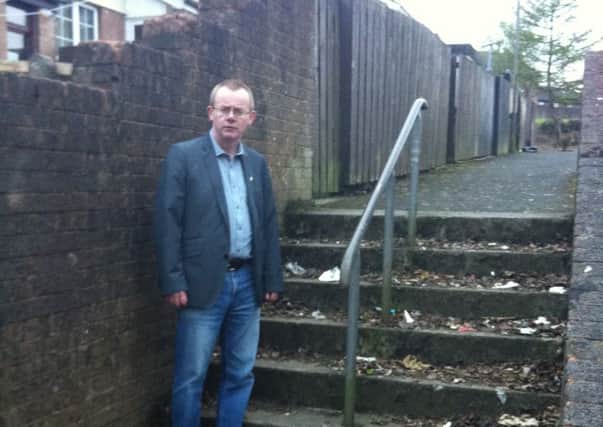 Councillor Eric McGinley pictured in Ballymagroarty.