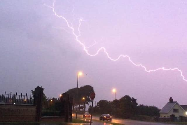 Thunderstorms over Derry on Thursday night.