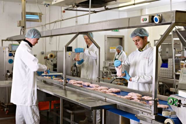 Dohertys famous sausages on the production line at its Pennyburn HQ.