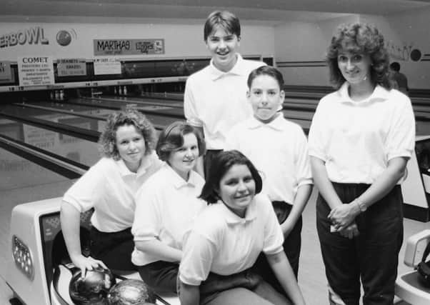 The Derry Juniors who were selected for the Northern Ireland team which competed at the Junior International Ten Pin Bowling Tournament at the Stillorgan Bowl in Dublin. At front, from left, are Brona Stewart, Tara Lynch, and Aine Dunne. At back are Noel McLaughlin, Christopher McMonagle and Kate Carlile, NI team coach.