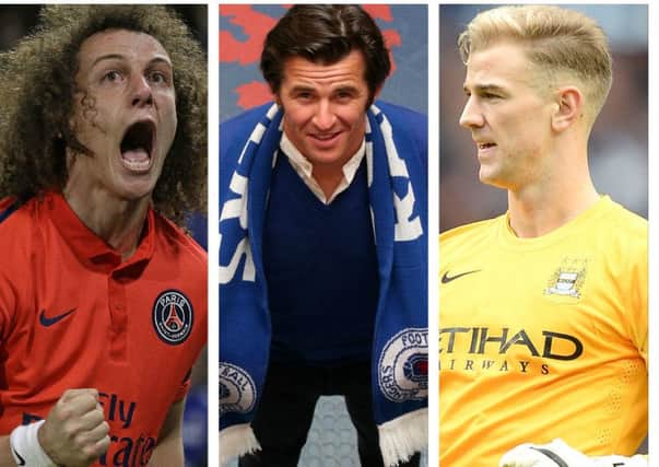 From left to right, David Luiz, Joey Barton and Joe Hart.