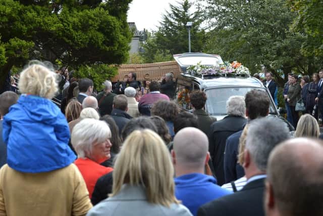 The remains of Emma McLaughlin arriving At St Patricks Church Pennyburn for Requiem Mass. DER3516GS013