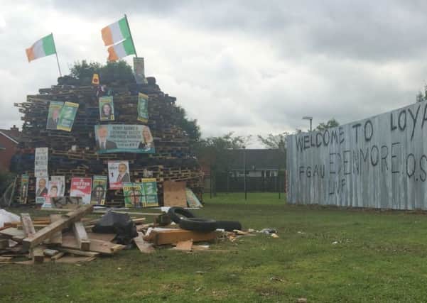 The bonfire off the Edenmore Road in Limavady on the Eleventh night. (file pic)
