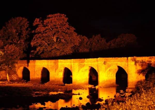 Buncrana's Castle Bridge has been lit up gold for the campaign