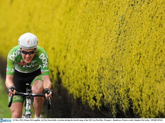 Ronan McLaughlin riding for the An Post team at the  2012 An Post RÃ¡s in Westport - Bundoran. Picture credit: Stephen McCarthy / SPORTSFILE