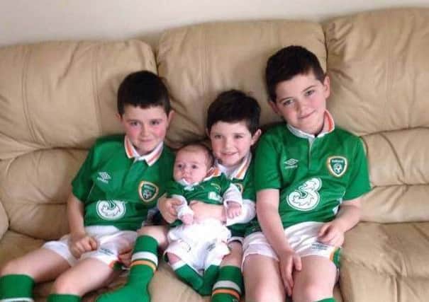 Oran, (left) with his three brothers Pauric, Daragh and Conor.