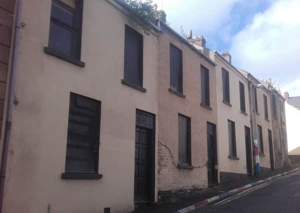 Vacant properties in the Wapping Lane area of Derry.