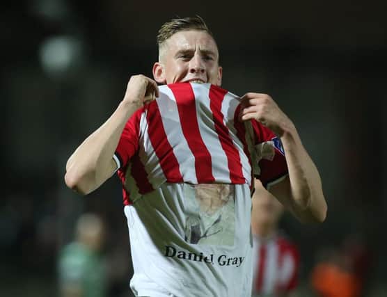 Derry winger, Ronan Curtis dedicates his brace of goals to his late uncle, Daniel.