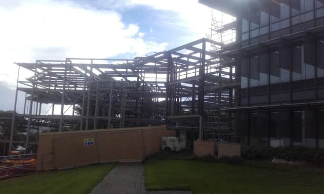 Construction work at the Teaching Block at Magee campus of Ulster University.