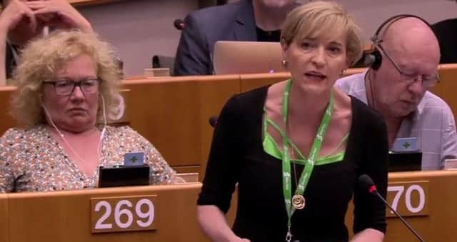 Martina Anderson addressing the European Parliament.