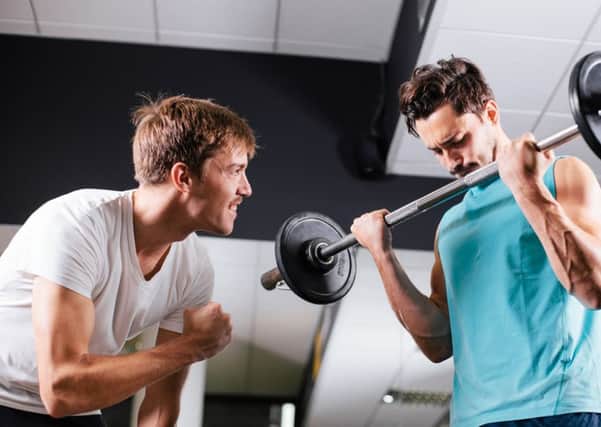 In the gym