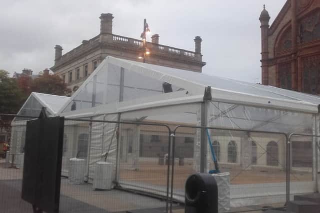 The large marquee at Guildhall Square will host the Slow Food Festival.