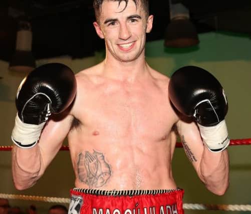 Tyrone McCullagh celebrates taking his pro career to 5-0.