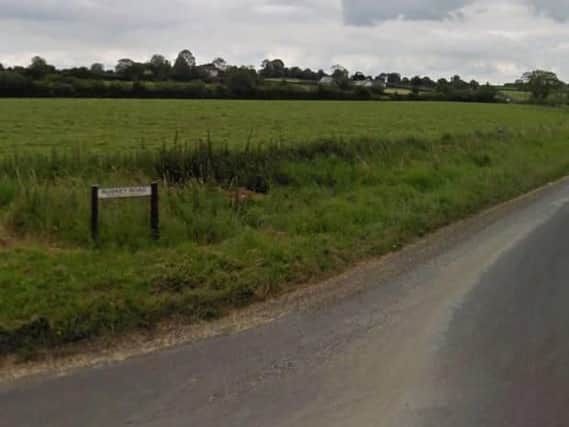 Ruskey Road area of Coagh where yesterday's farming tragedy happened