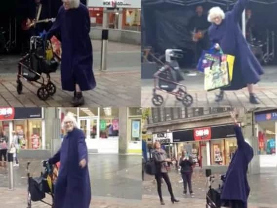 The Paisley OAP displayed some awesome moves as these four images show. Pictures: YouTube