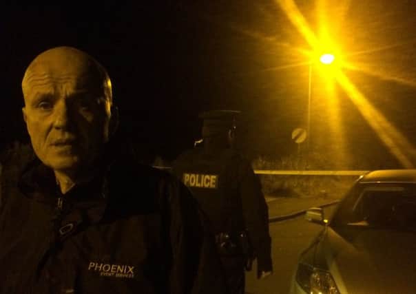 Sinn Fein councillor Sean McGlinchey pictured near the scene of the shooting in Dungiven.