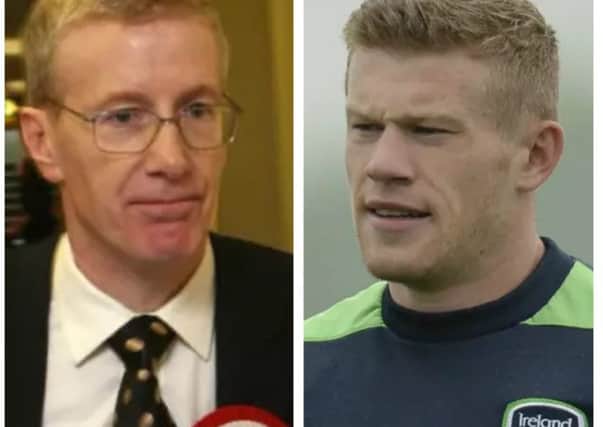 East Londonderry MP, Gregory Campbell (left) and Republic of Ireland international, James McClean.