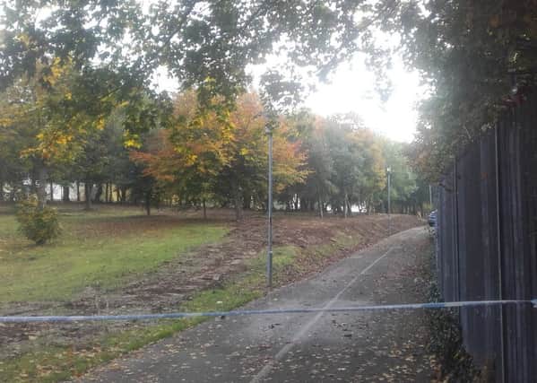 The cordon at Collon Lane close to where a man's body was found today.