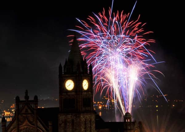 Thousands of people lined the streets of Derry to catch a glimpse of the fireworks display.