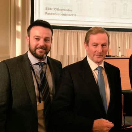 Colum Eastwood, SDLP leader and Enda Kenny, Taoiseach pictured at the All-Ireland Forum on Wednesday.
