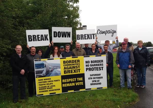Representatives from the Border Communities Against Brexit group.