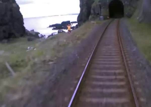 A still released by Translink from footage from the incident at Downhill earlier this year.