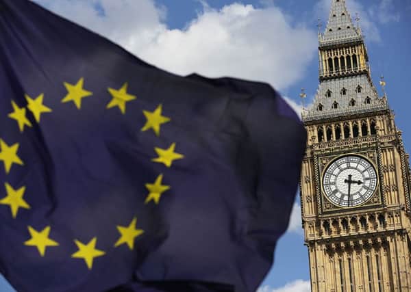 The European Union flag in front of Big Ben. (Daniel Leal-Olivas/PA Wire)
