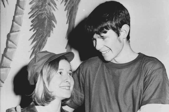 Helen Irvine and Maurice Kelly, who play the leading roles of Nellie Forbrush and Emile De Beque, in the St Columbs College production of South Pacific.